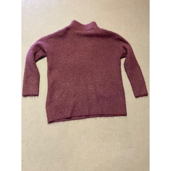 Express Purple Fuzzy Knit Half Zip Sweater Women’s Size M Wool Blend - Picture 8 of 9